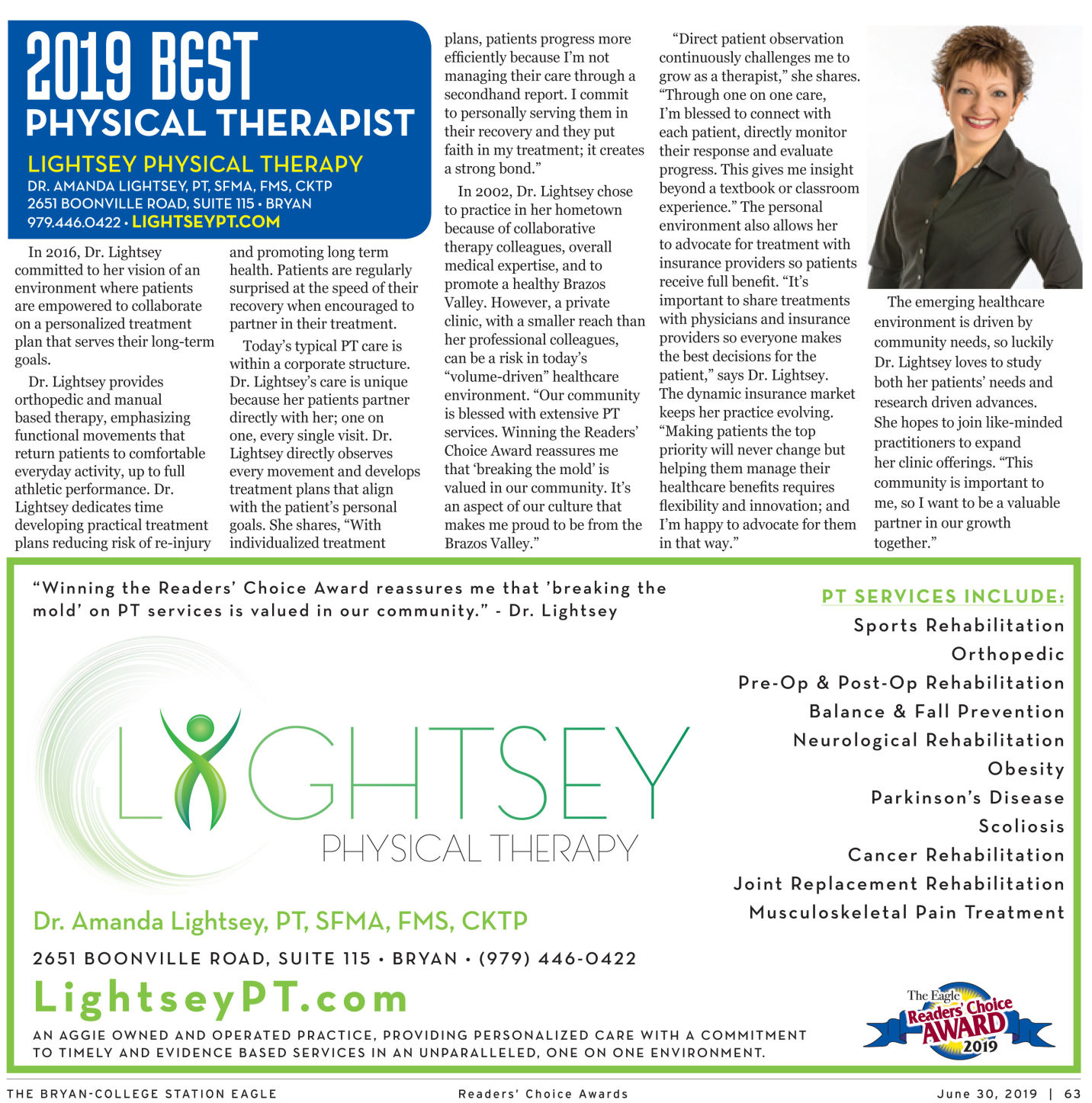 The Eagle Readers' Choice Award 2019